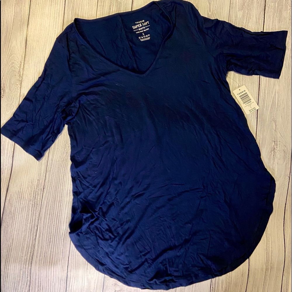 NWT Torrid Navy Super Soft Knit Tunic Size 1 (14/16)